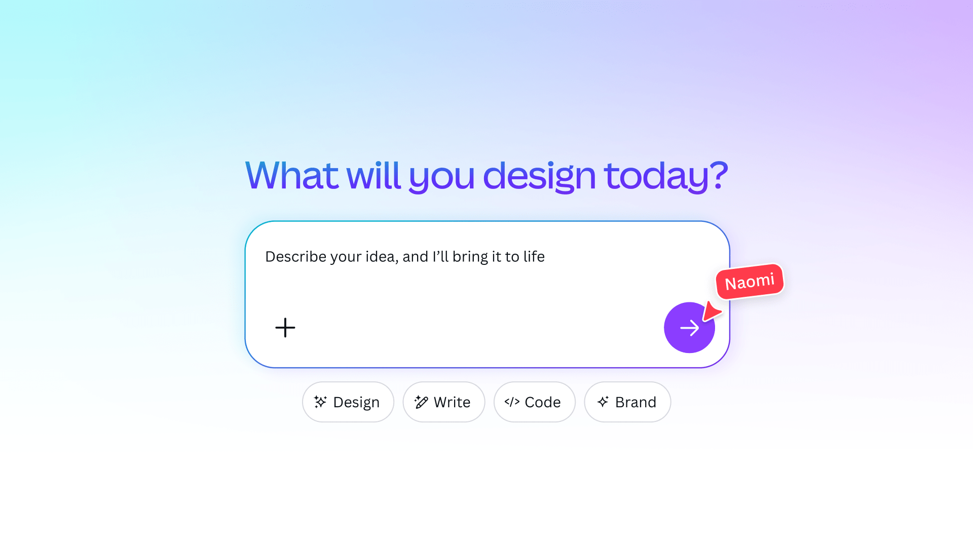 Скріншот інтерфейсу дизайну Canva AI 2.0.