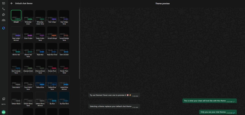 Теми WhatsApp Web