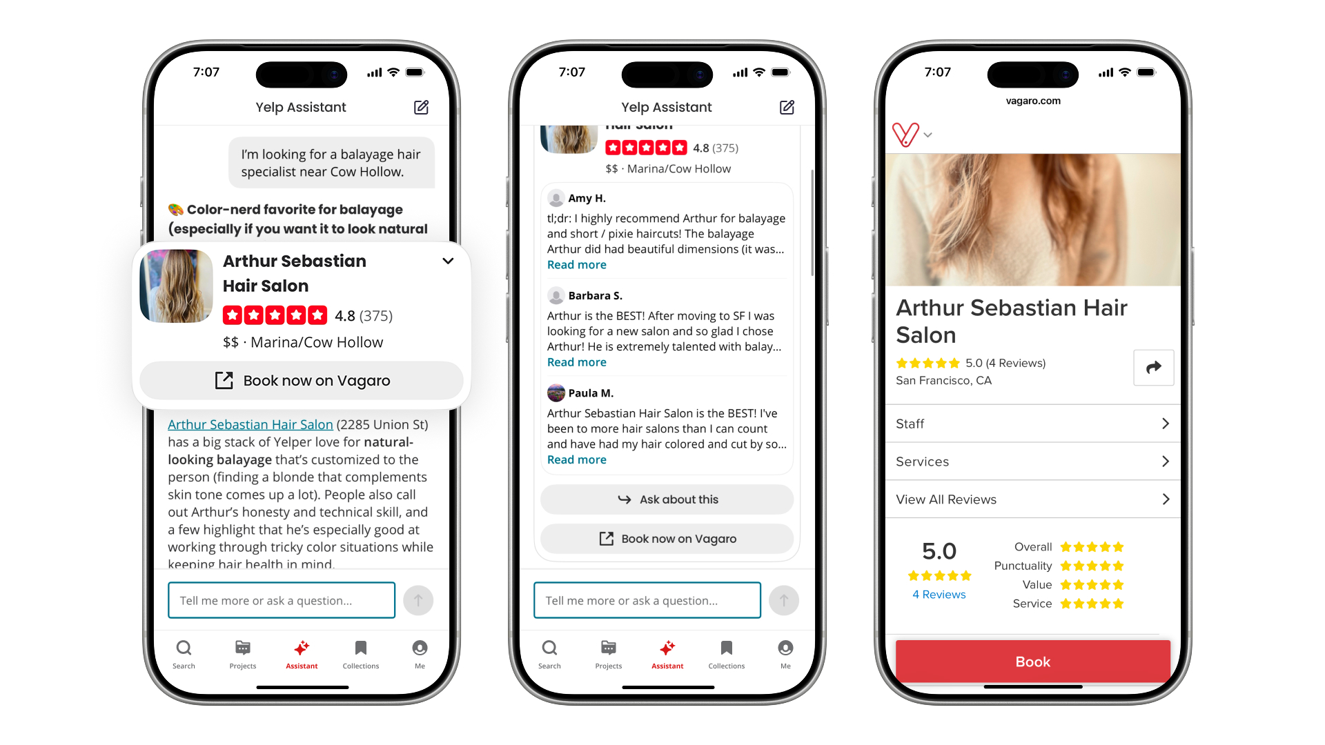 Yelp Assistant: Making Beauty Appointments via Vagaro