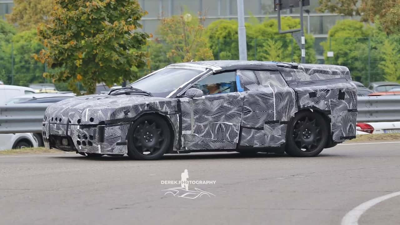 Ferrari EV with production body spy photo