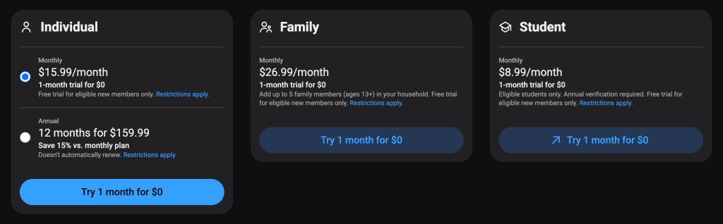 YouTube Premium підвищує ціни в США на $4 на місяць