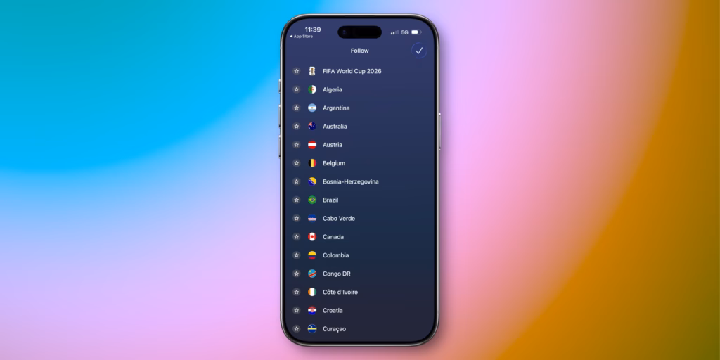 Apple Sports додаток отримав підтримку Чемпіонату світу та розширив доступність