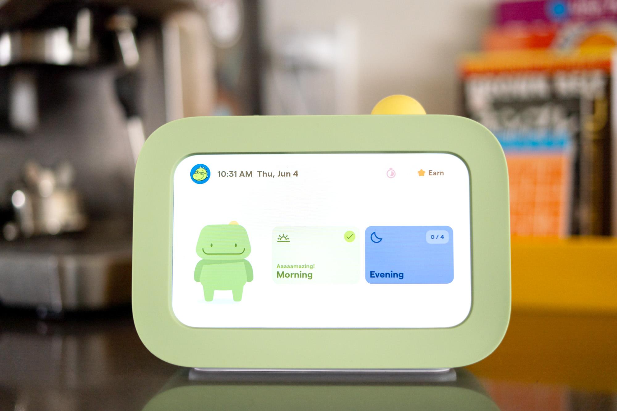 Skylight Buddy chore tracking device on a kitchen counter