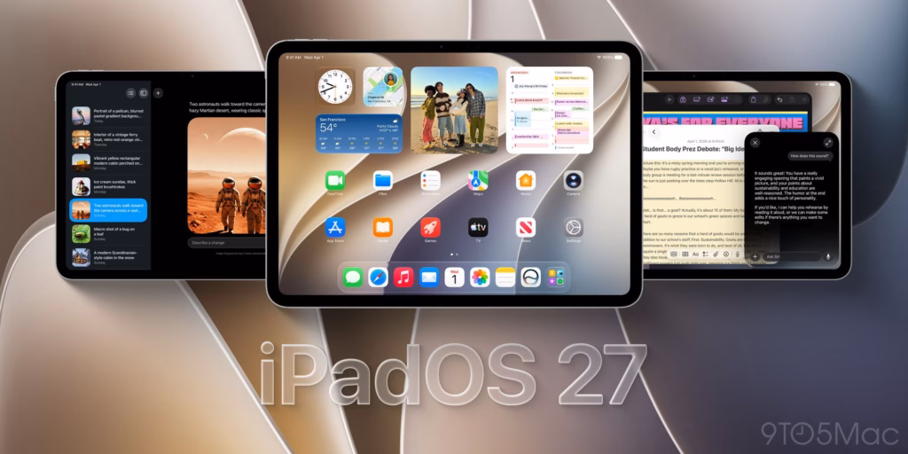 Apple тимчасово додала бета-версії iPadOS 27 для двох моделей iPad Pro Apple тимчасово додала бета-версії iPadOS 27 для двох моделей iPad Pro